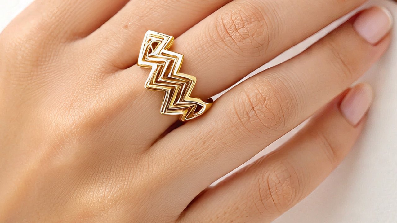 Ilustrasi Cincin Model Zigzag