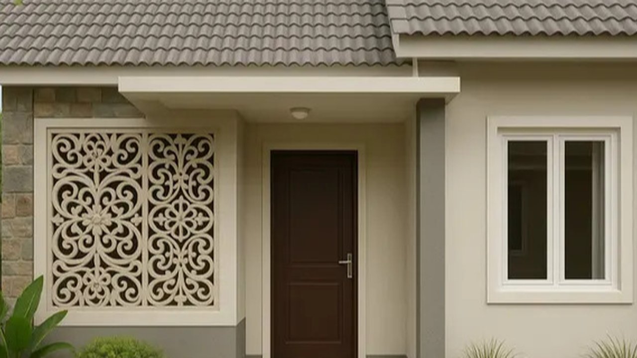 7 Model Teras Rumah Subsidi Tipe 36 dengan Roster Dekoratif, Sentuhan Simpel yang Bikin Rumah Lebih Estetik (sumber:AI)