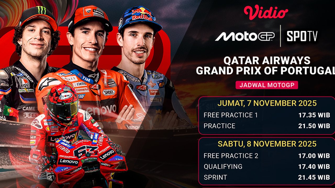 Nonton MotoGP Portugal 2025, Tayang Eksklusif di Vidio
