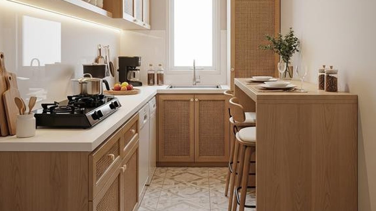 Desain Dapur Sempit Memanjang. (Foto: Gemini AI)