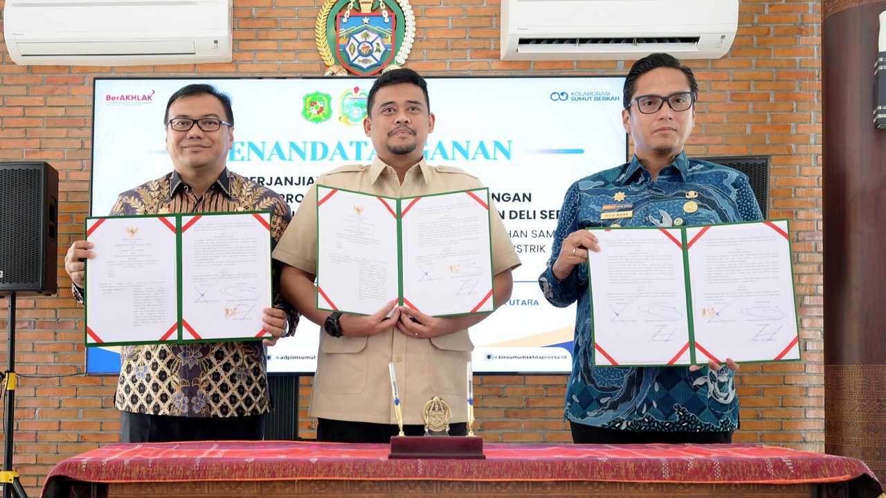 Bobby Nasution Teken Kesepakatan dengan Wali kota Medan & Bupati Deliserdang untuk Kelola Sampah Jadi Energi