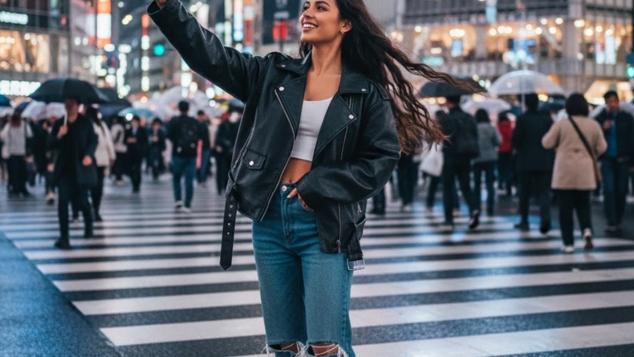 Ilustrasi Gemini AI Foto Sendiri di Zebra Cross Shibuya