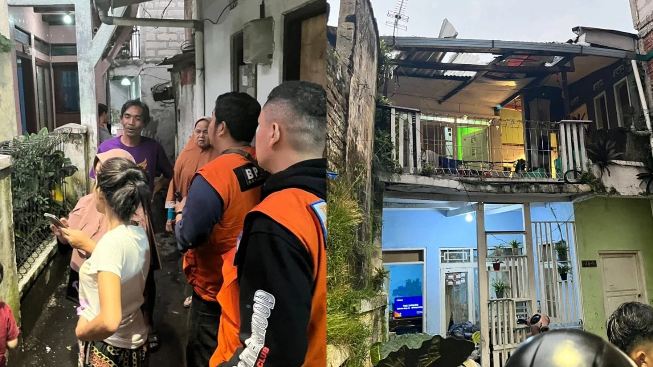 Angin Puting Beliung Terjang Sekeloa Bandung, Rumah Warga Tertimpa Tower
