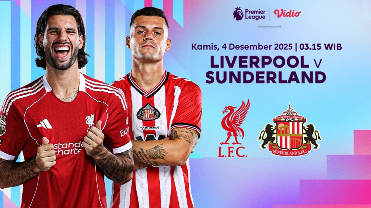 Jadwal Siaran Langsung Liga Premier 2025/26: Liverpool vs Sunderland, Tayang di Vidio