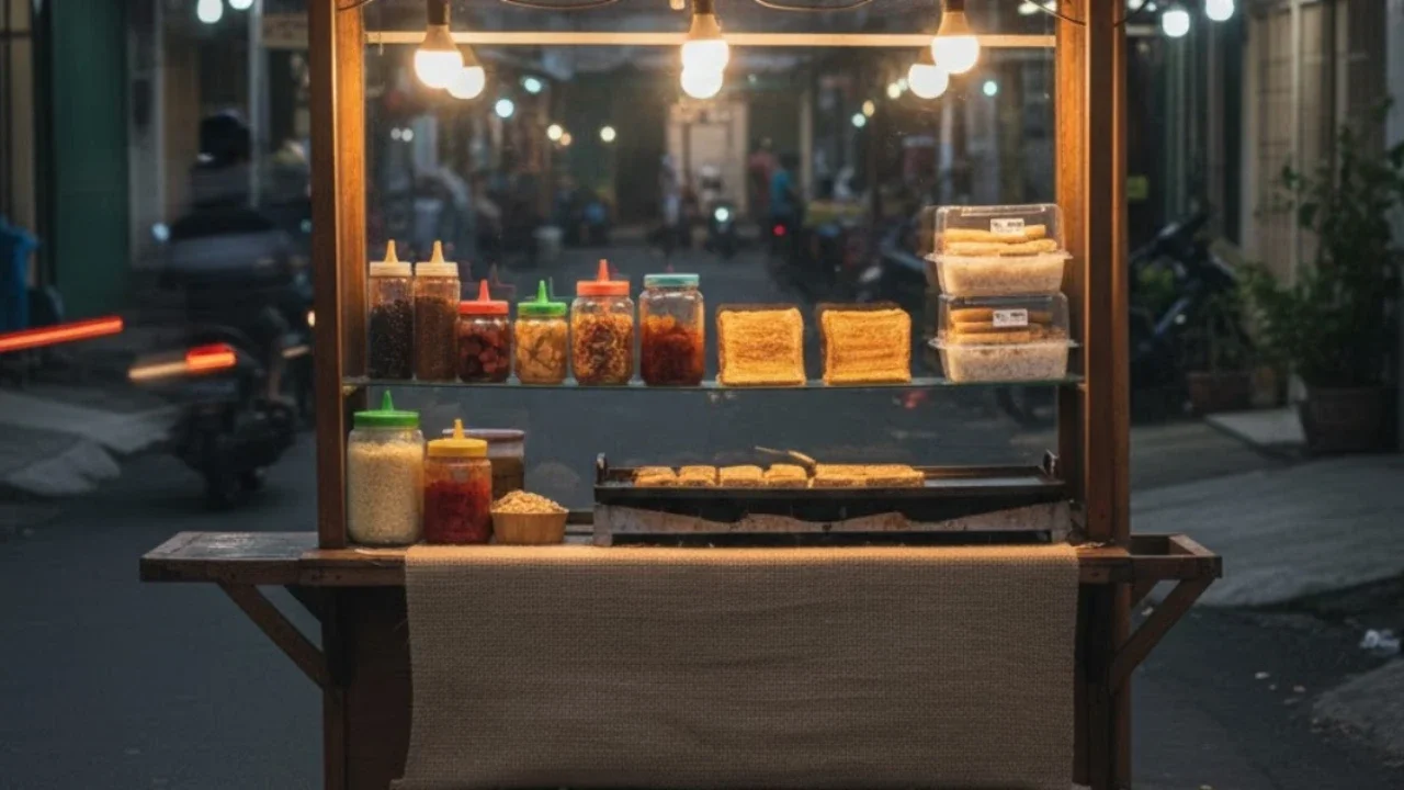 Ilustrasi Jualan Roti Bakar