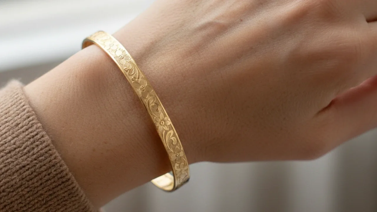 Gelang Emas Bangle Tipis