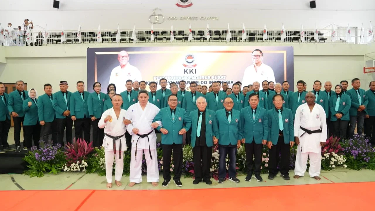 Pengurus Pusat Kushin Ryu M Karate-Do Indonesia (KKI) periode 2025-2030 resmi dikukuhkan di OSO Sports Center, Tambun Selatan, Kabupaten Bekasi, Jawa Barat.