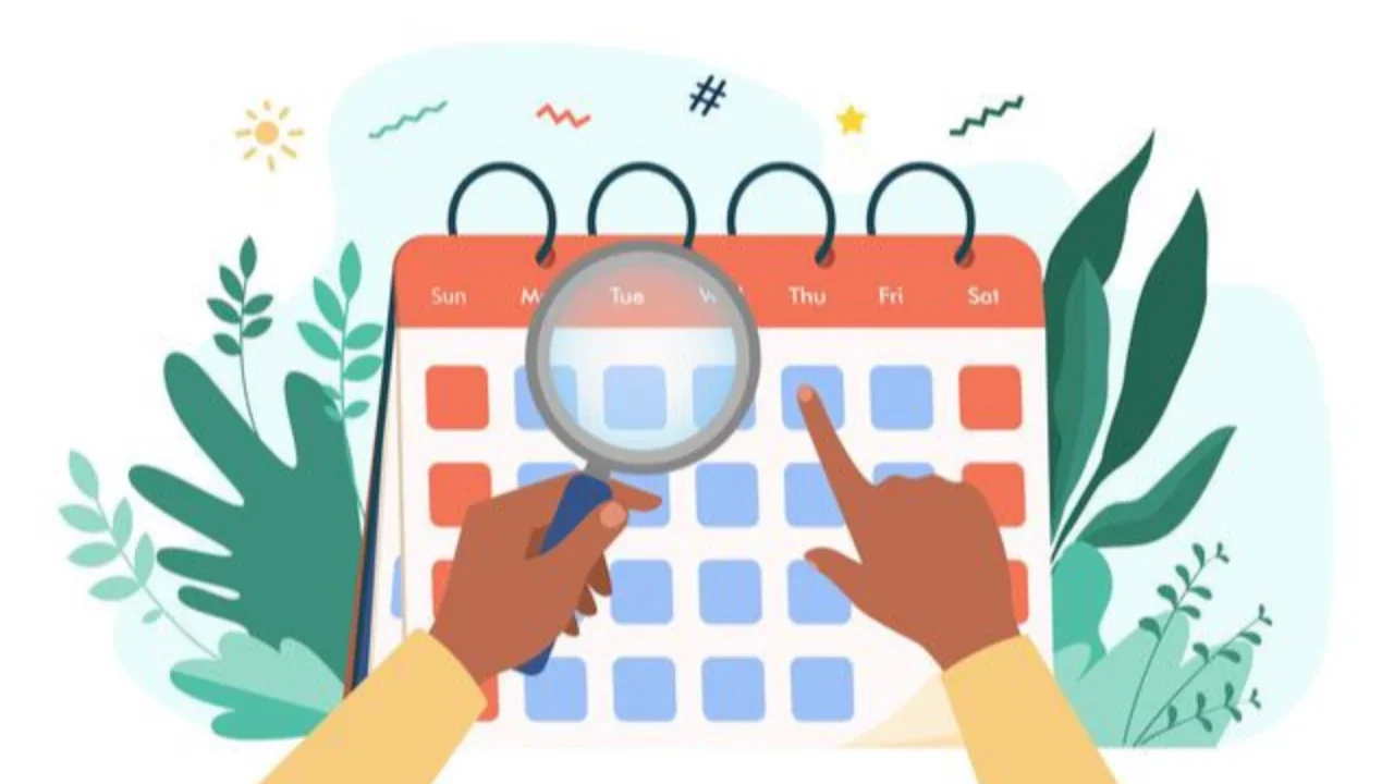 Ilustrasi melihat kalender | Via: popavenue.com