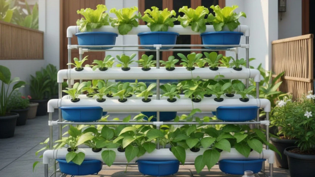 Model Kebun Sayur yang Bisa Tumpang Sari (created by AI)