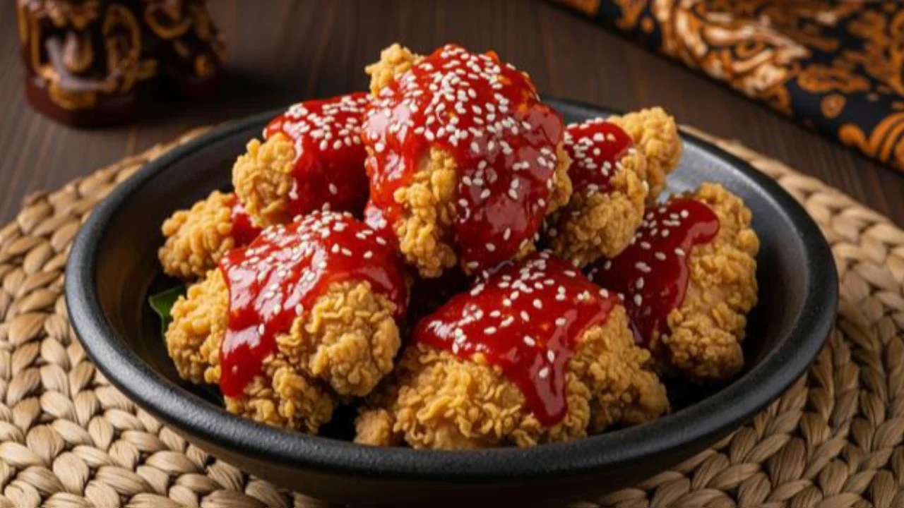 7 Resep Ayam Goreng Saus Pedas Manis, Renyah di Luar dan Juicy di Dalam (Fot: Gemini AI)