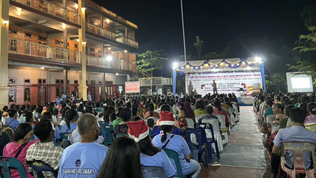Seribu Lebih Warga Hadiri Perayaan Natal Hagai Hot Tio School di Langkat