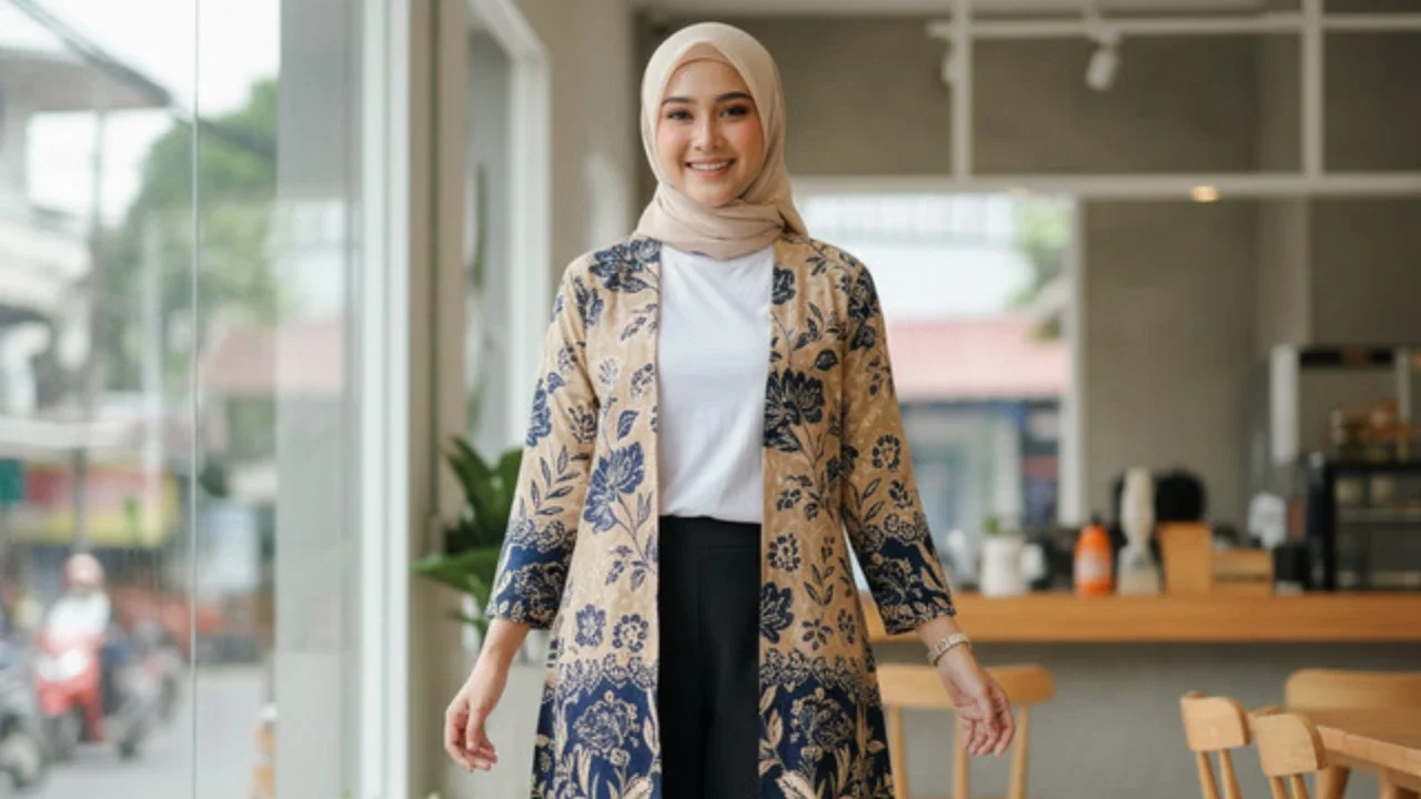 7 Model Atasan Batik Cardigan, Perpaduan Tradisional dan Modern yang Cocok untuk Berbagai Kesempatan (Foto: Gemini AI)