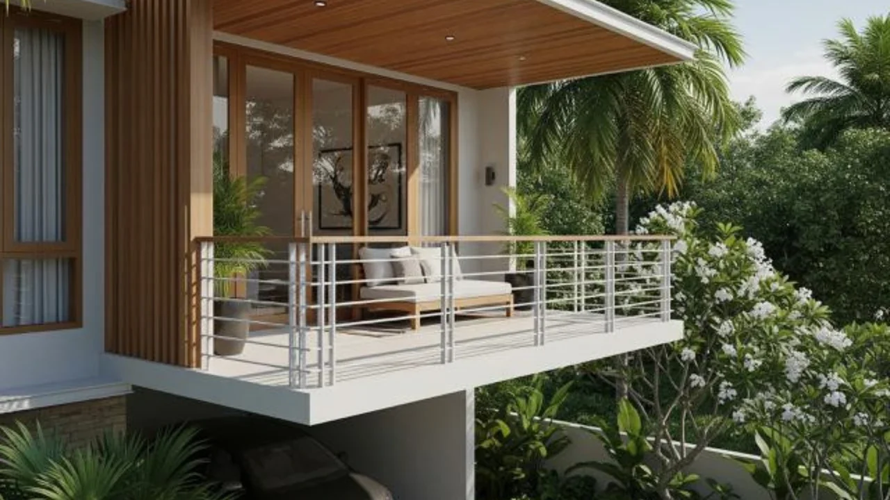 Desain Rumah Kecil tapi Punya Teras Lega yang Cozy untuk Santai (Sumber: gemini.com)