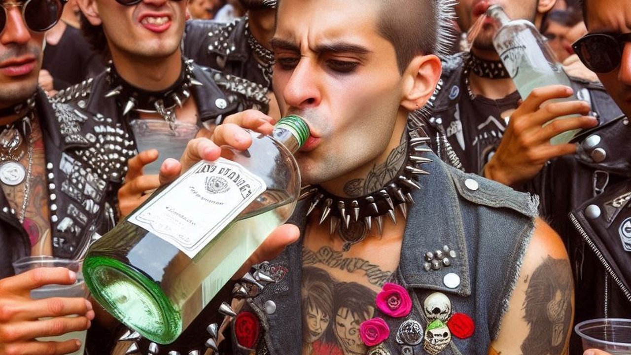 Ilustrasi Minum Alkohol Oplosan