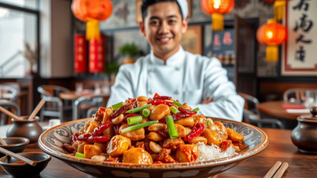 Ilustrasi Ayam Kung Pao