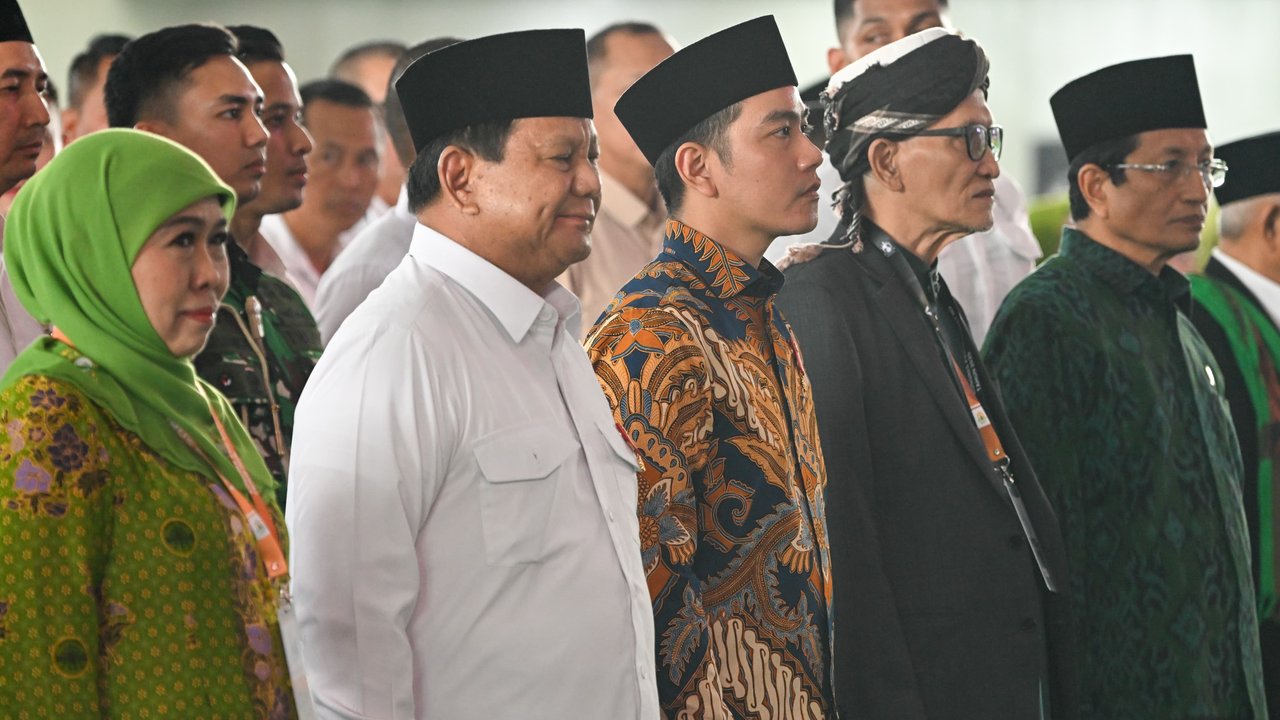 Presiden Prabowo dan Wapres Gibran di Acara Muslimat NU