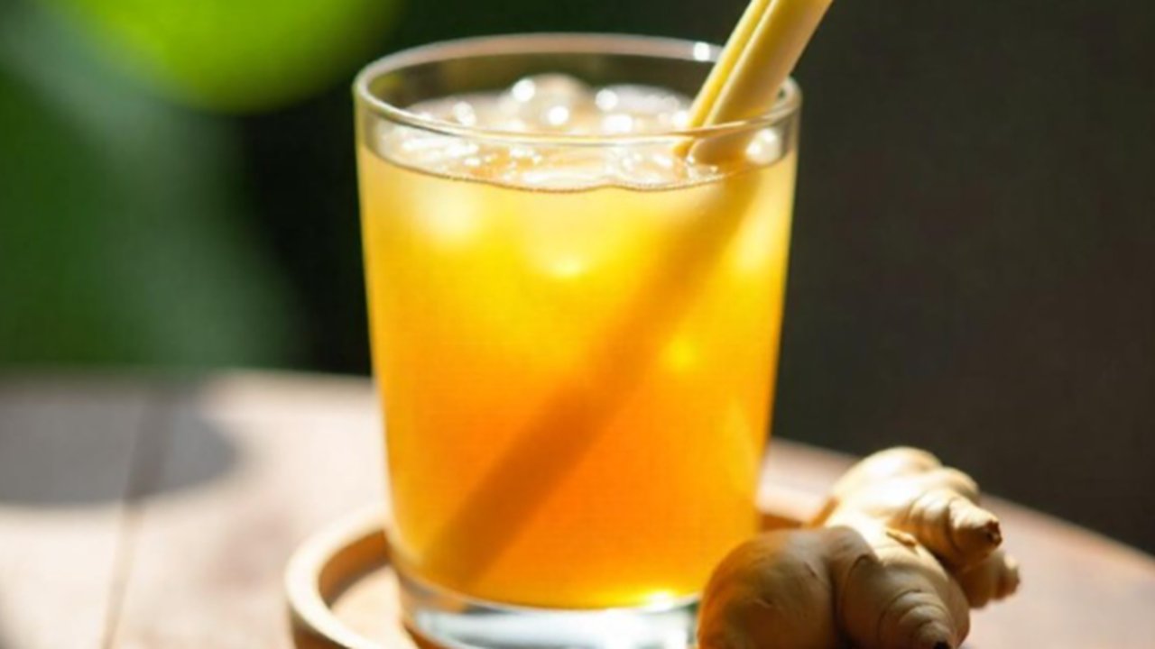 Ilustrasi minuman jamu geprek jahe