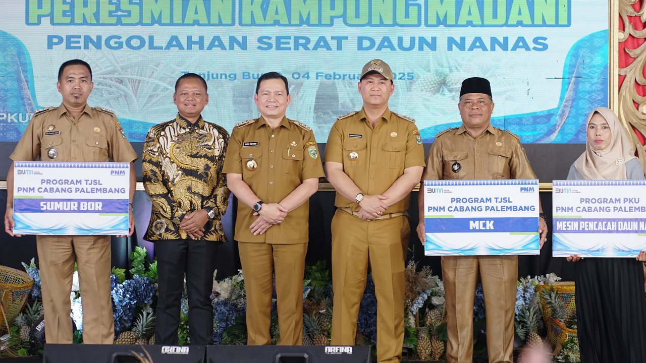 Kampung Madani PNM diresmikan di Desa Tanjung Bunut, Kabupaten Muara Enim