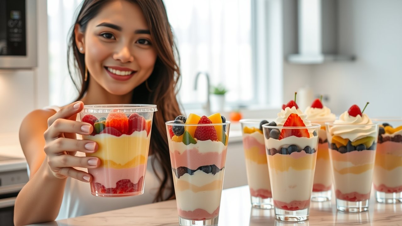Ilustrasi Puding Cup