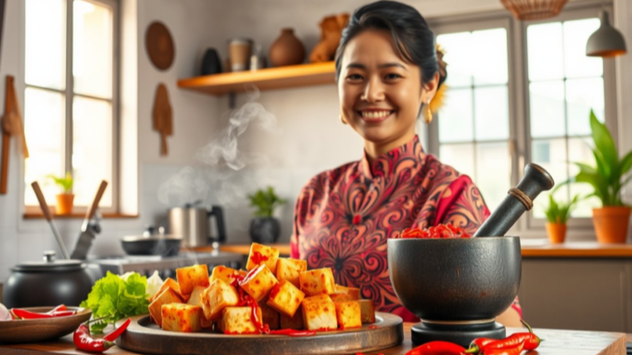 Ilustrasi Tahu Balado