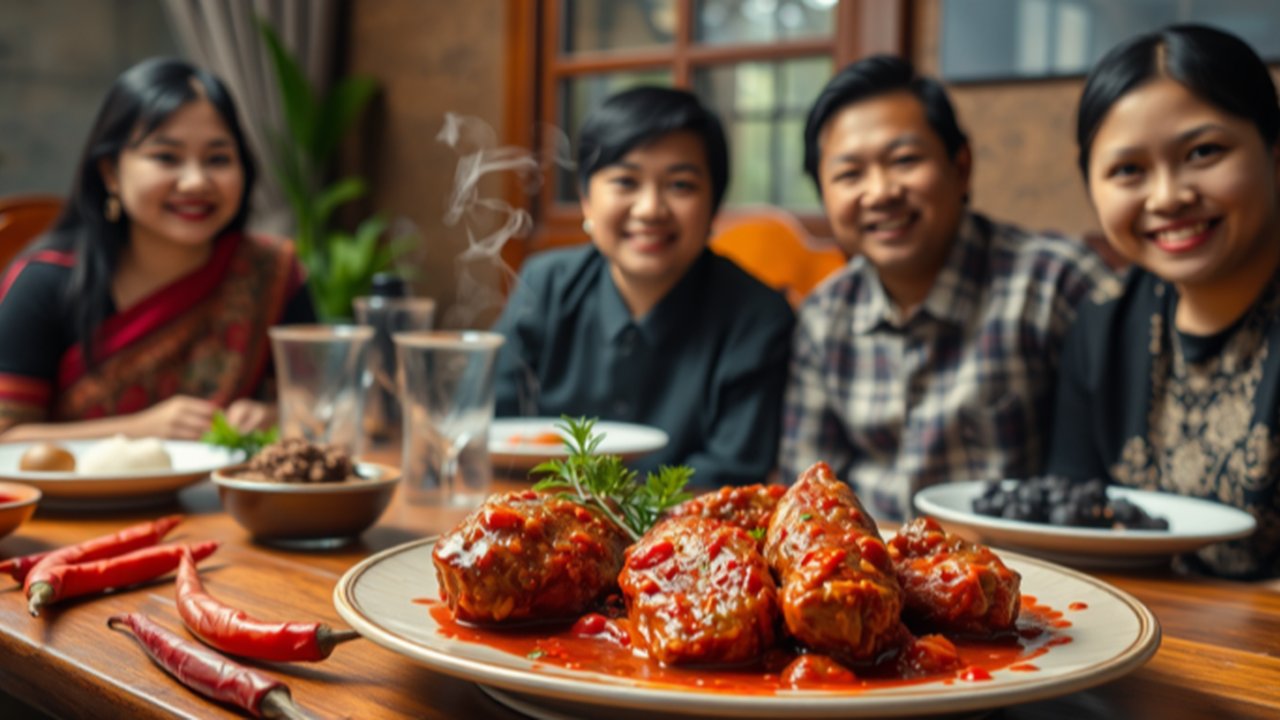 Ilustrasi Ayam Rica Rica