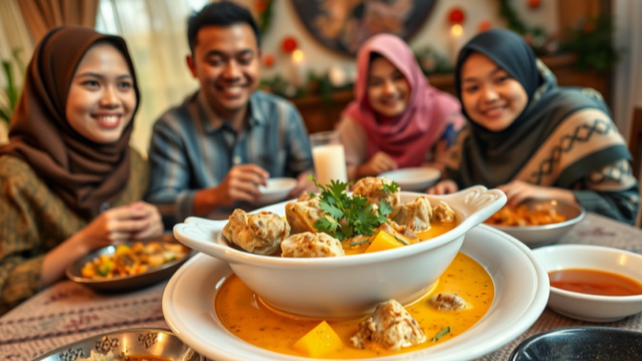 Ilustrasi Opor Ayam Kampung