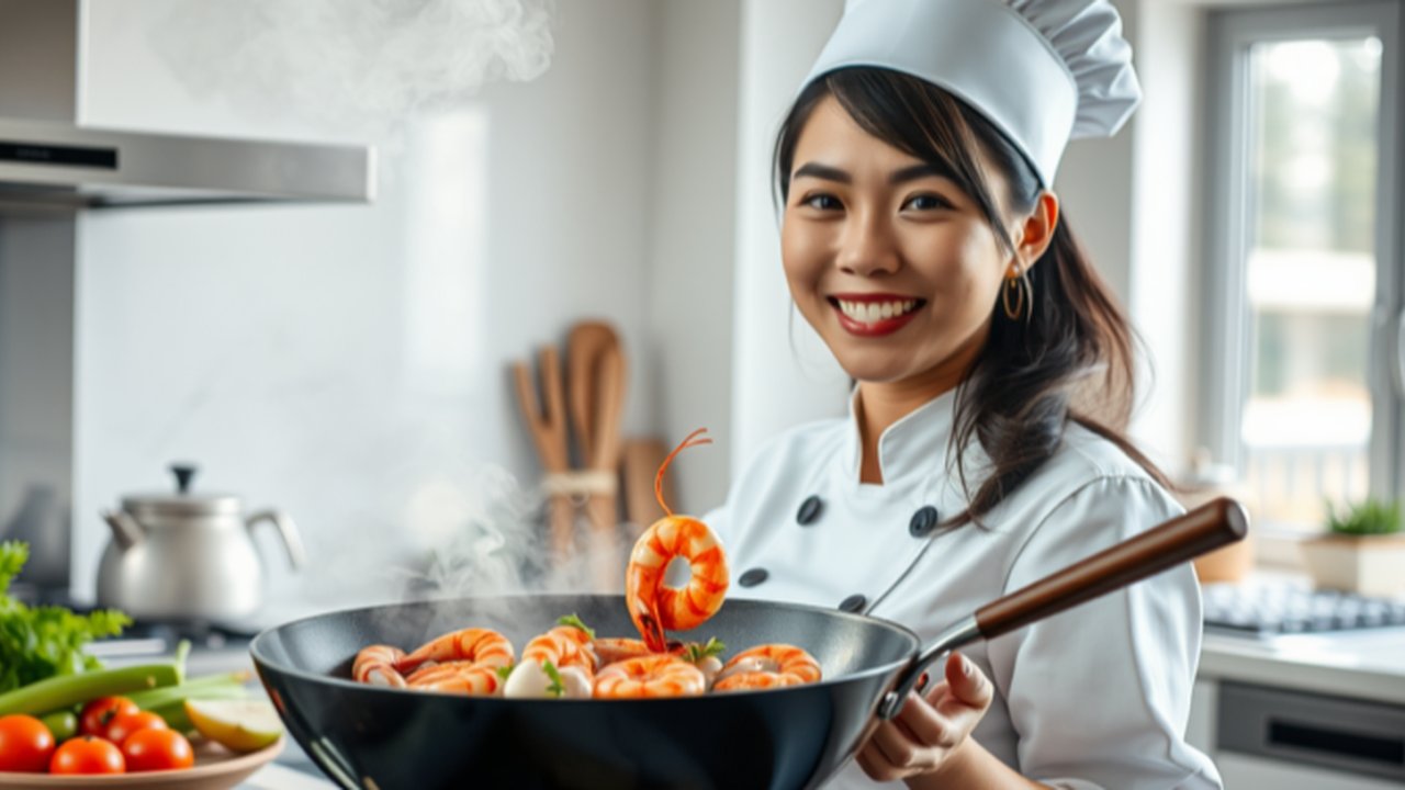 Ilustrasi Tumis Udang