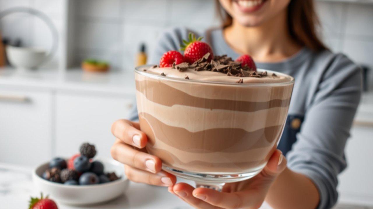 Ilustrasi Puding Cokelat Susu