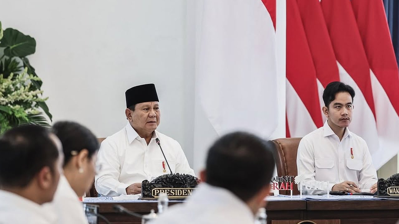 Presiden Prabowo saat Dewan Pertahanan Nasional
