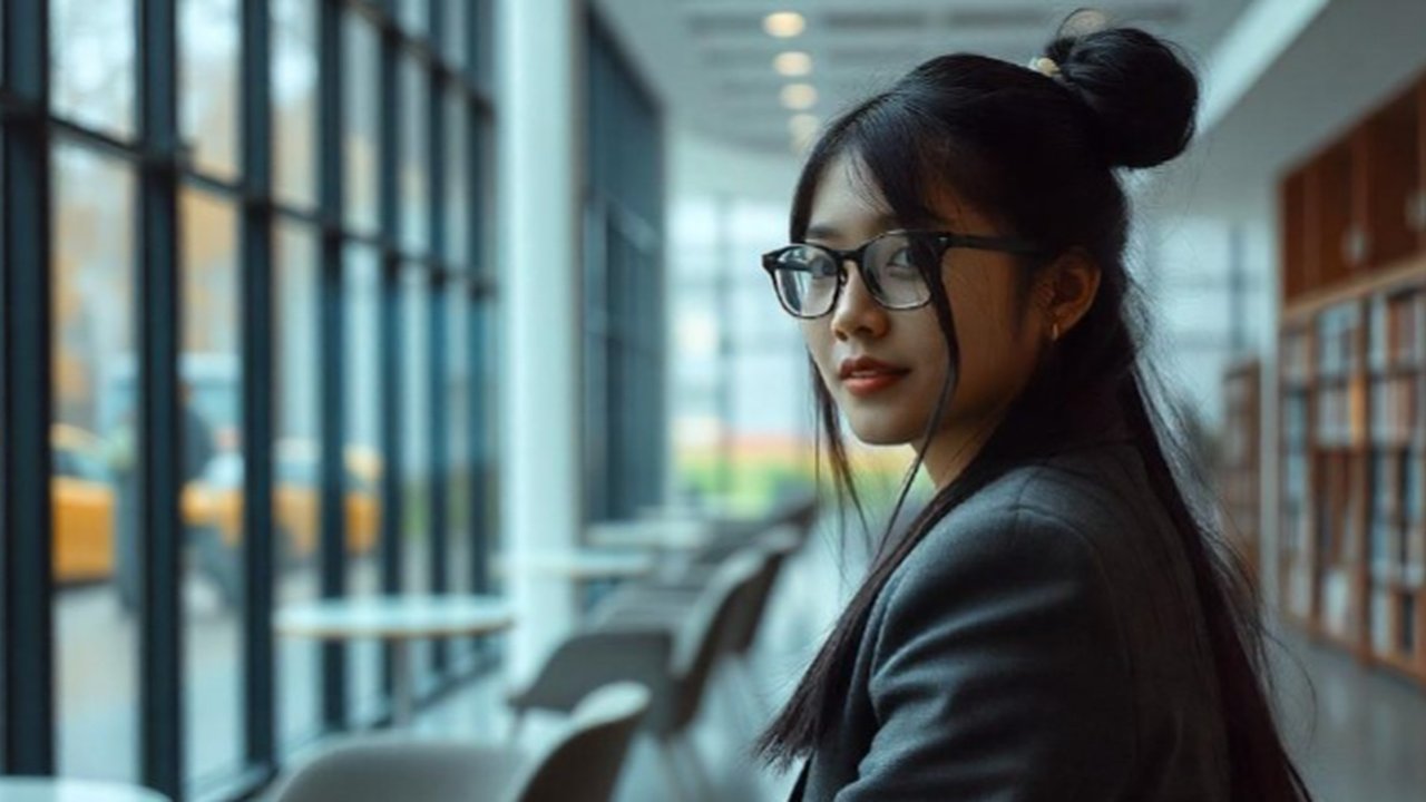 Ilustrasi wanita cerdas