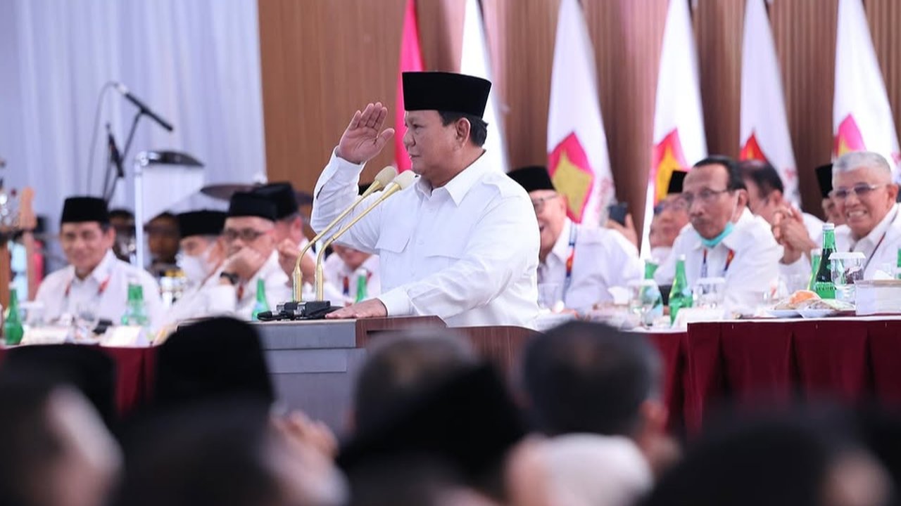 Prabowo di Kongres Luar Biasa Gerindra