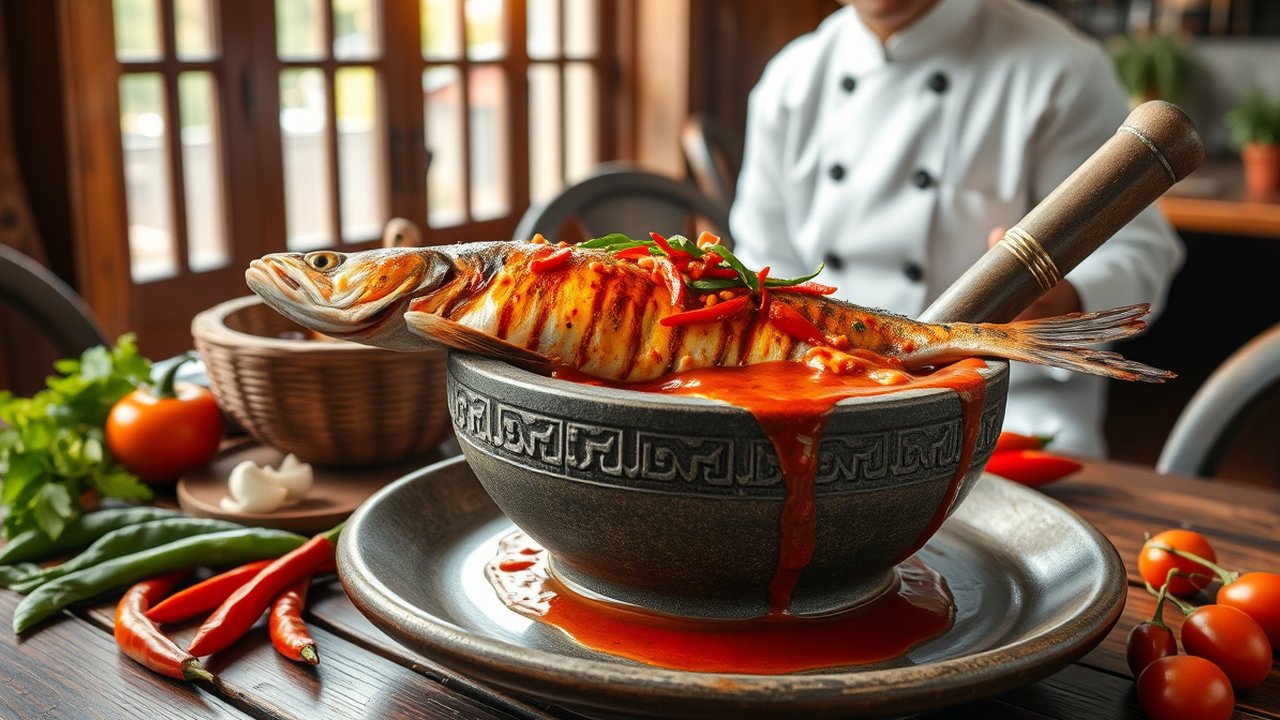 Ilustrasi Sambal Ikan Bakar