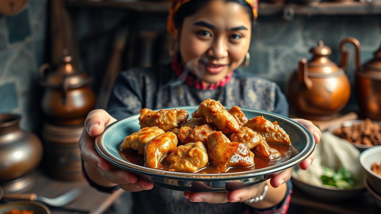 Ilustrasi Rendang Ayam Padang