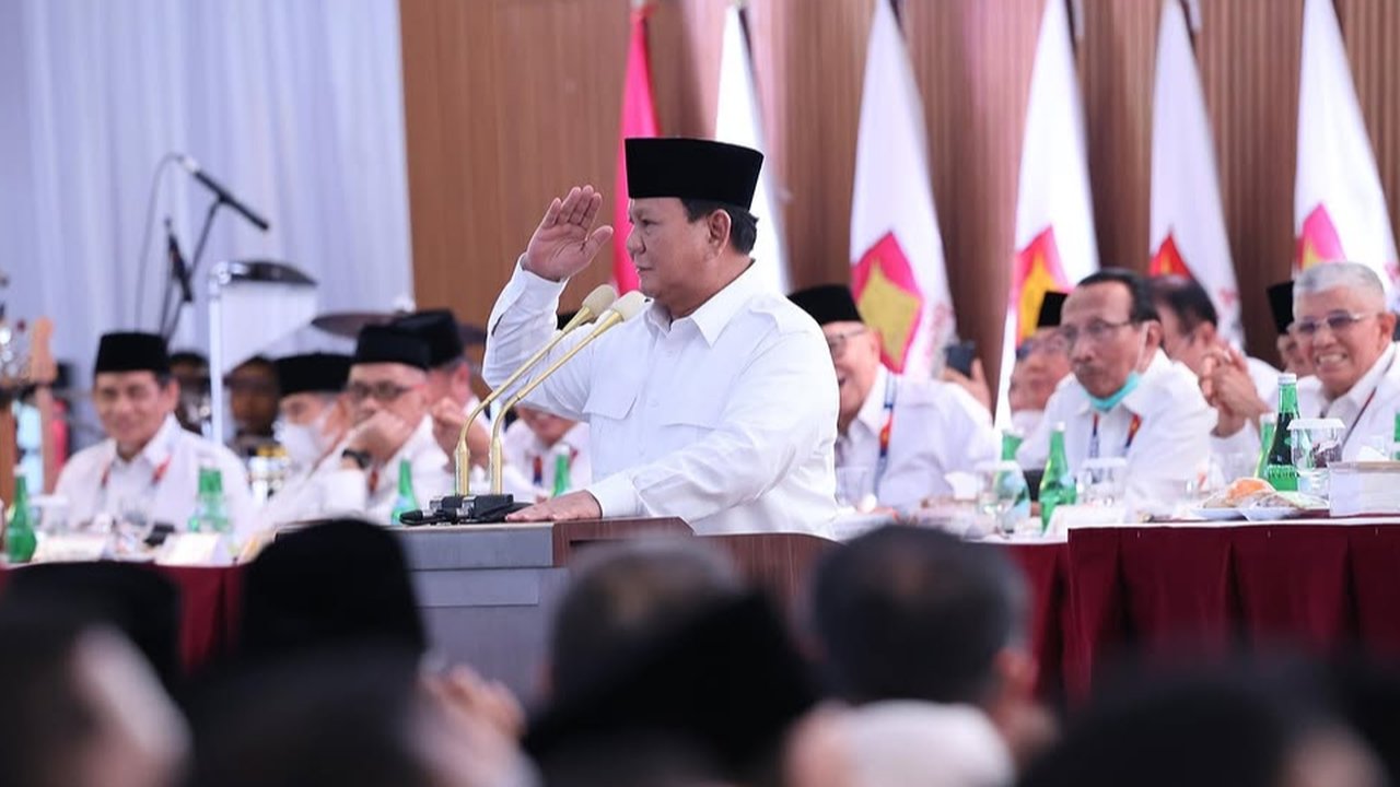 Presiden Prabowo di Kongres Luar Biasa Gerindra