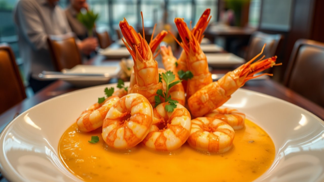 Ilustrasi Udang Saus Mentega