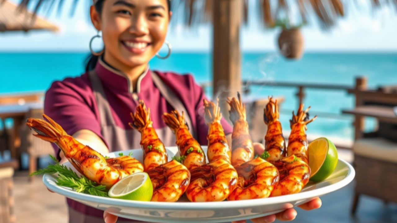 Ilustrasi Udang Bakar