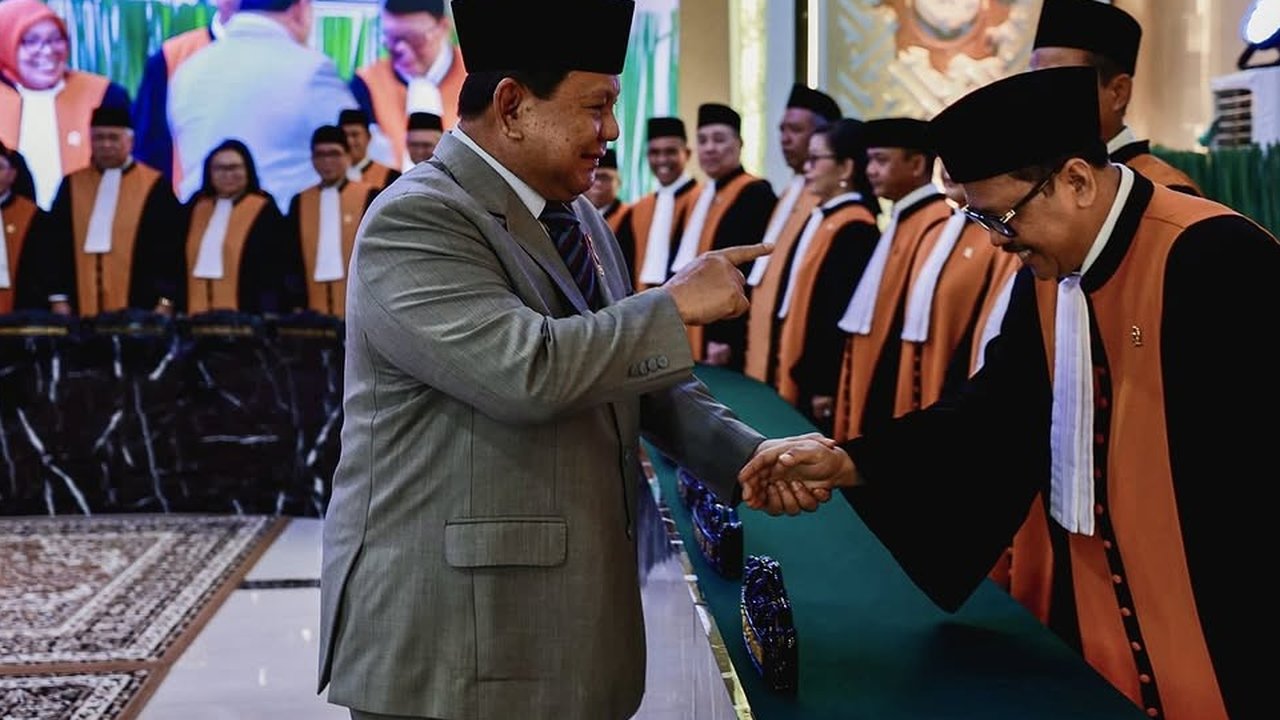 Presiden Prabowo Subianto di Acara Laporan Tahunan Mahkamah Agung