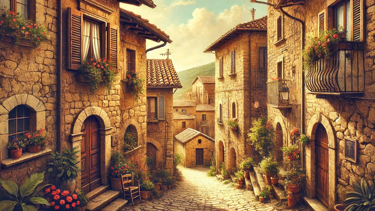 Ilustrasi rumah terbengkalai di Eropa