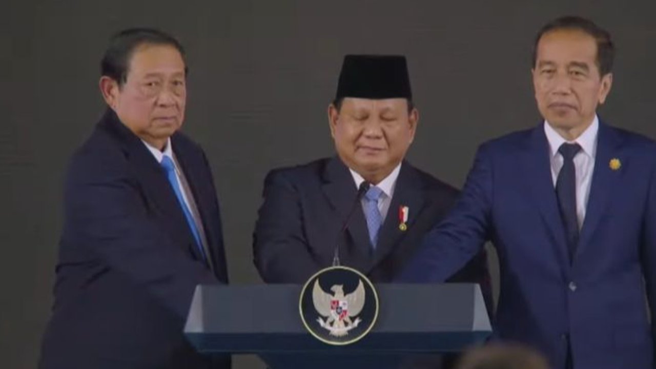Prabowo Didampingi SBY dan Jokowi Resmikan Danantara