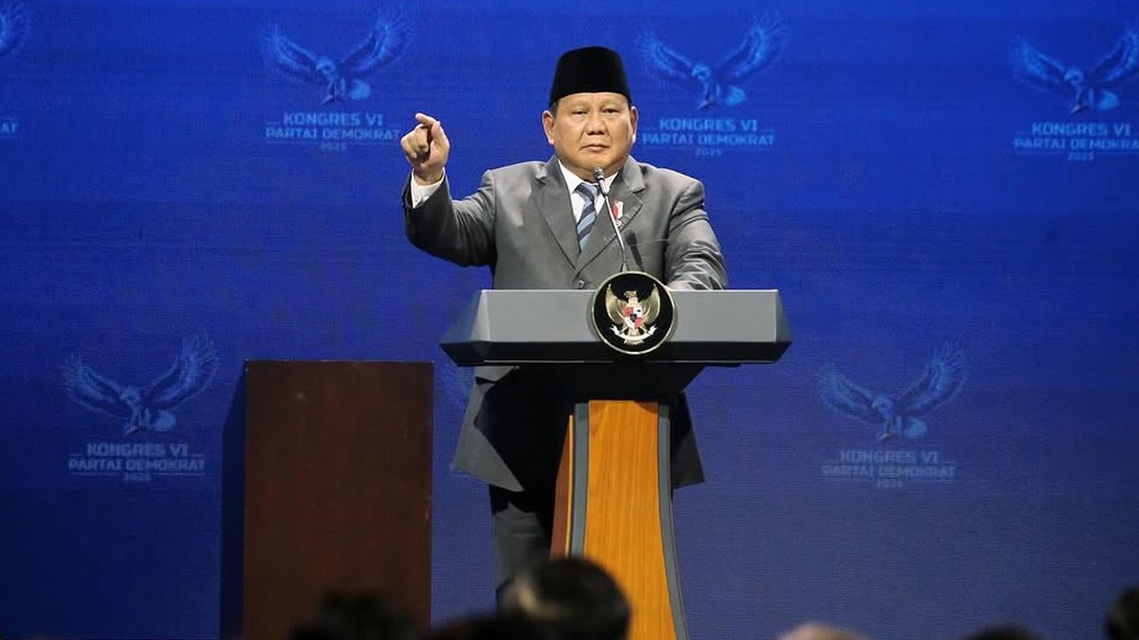 Presiden Prabowo di Kongres Partai Demokrat