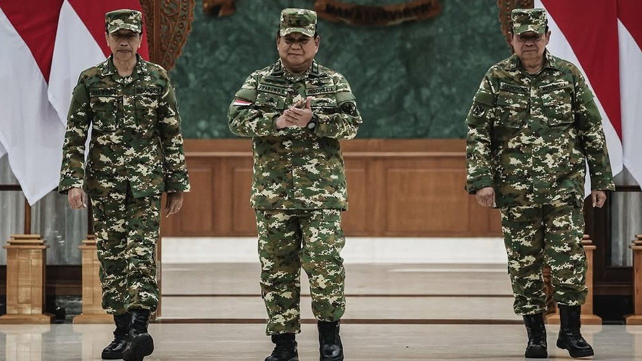 Presiden Prabowo bersama Jokowi dan SBY di Akmil Magelang