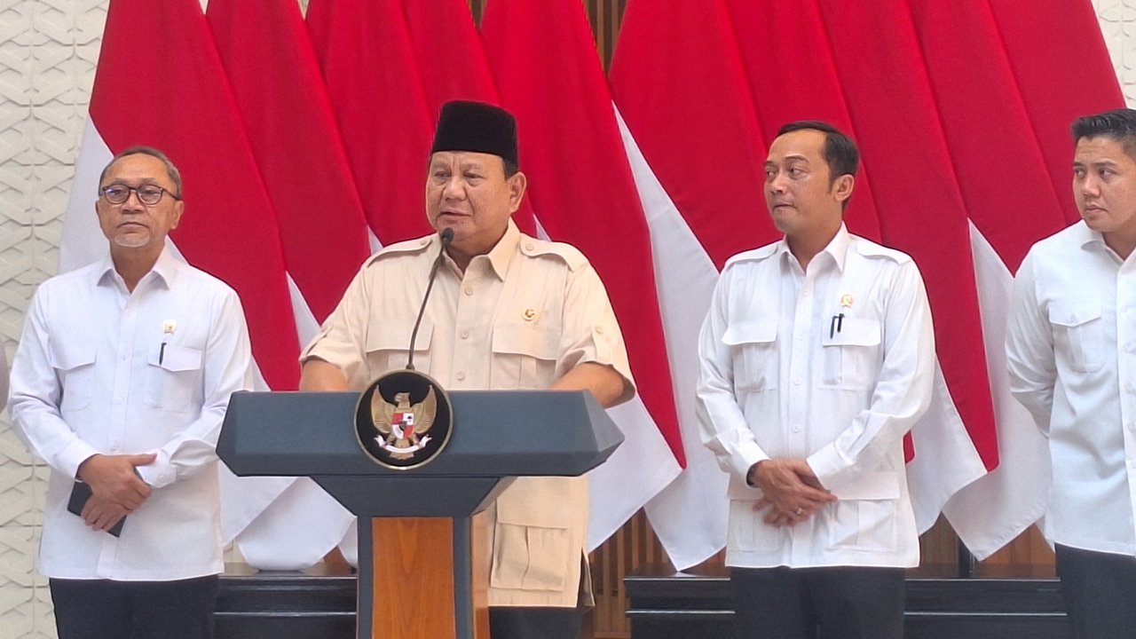 Prabowo Subianto dan Menteri Kabinet Merah Putih