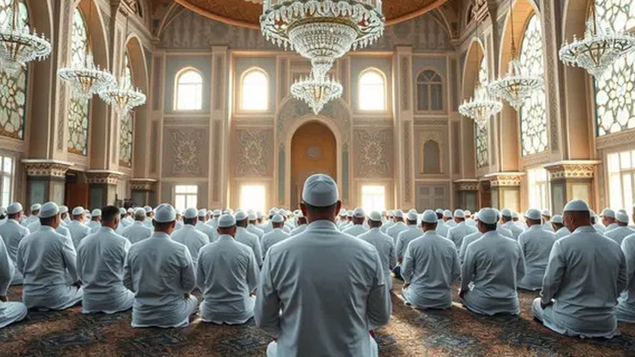 tata cara sholat hajat Ilustrasi dibuat Stable Diffusion