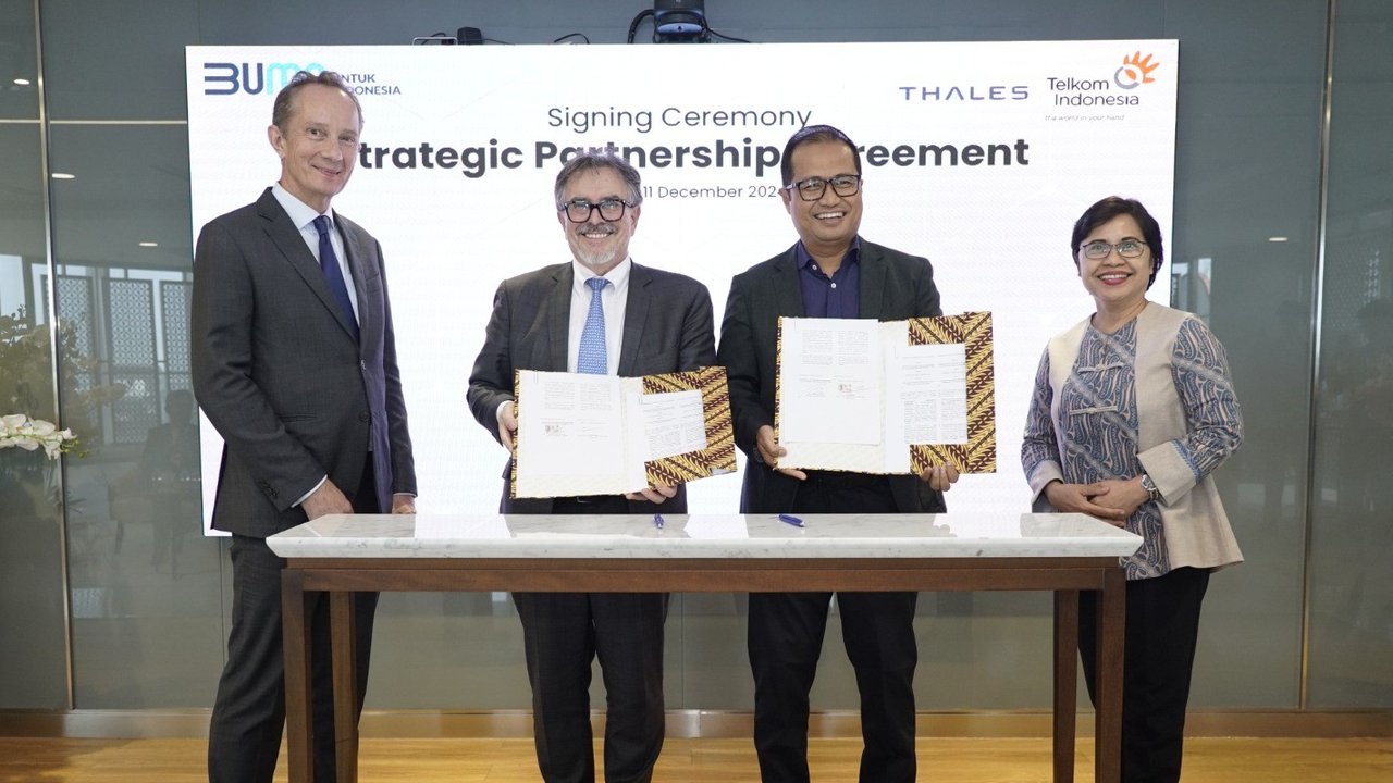 Hadirkan Solusi Keamanan Digital dan Kota Cerdas di Indonesia,  Telkom Jalin Kemitraan Strategis dengan Thales