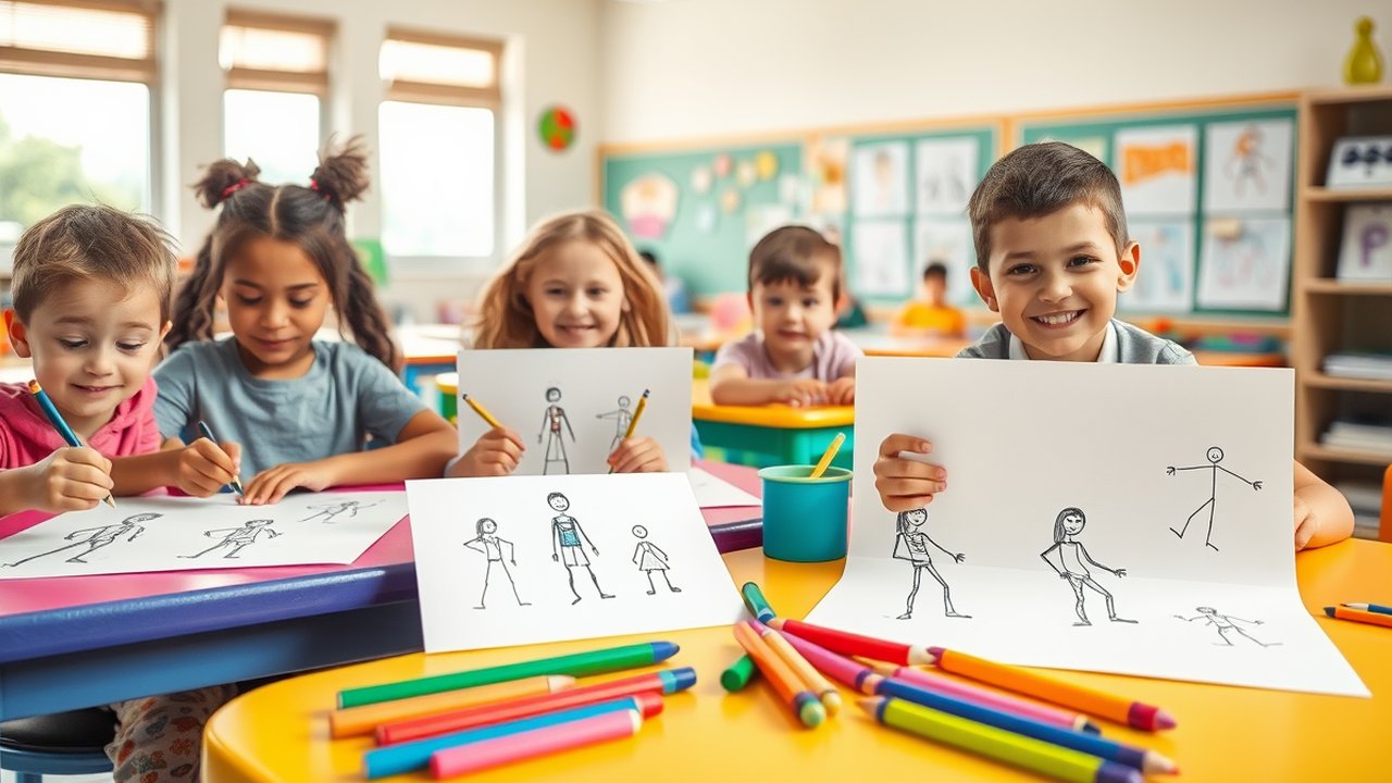 Berikut panduan lengkap cara menggambar orang untuk anak SD.