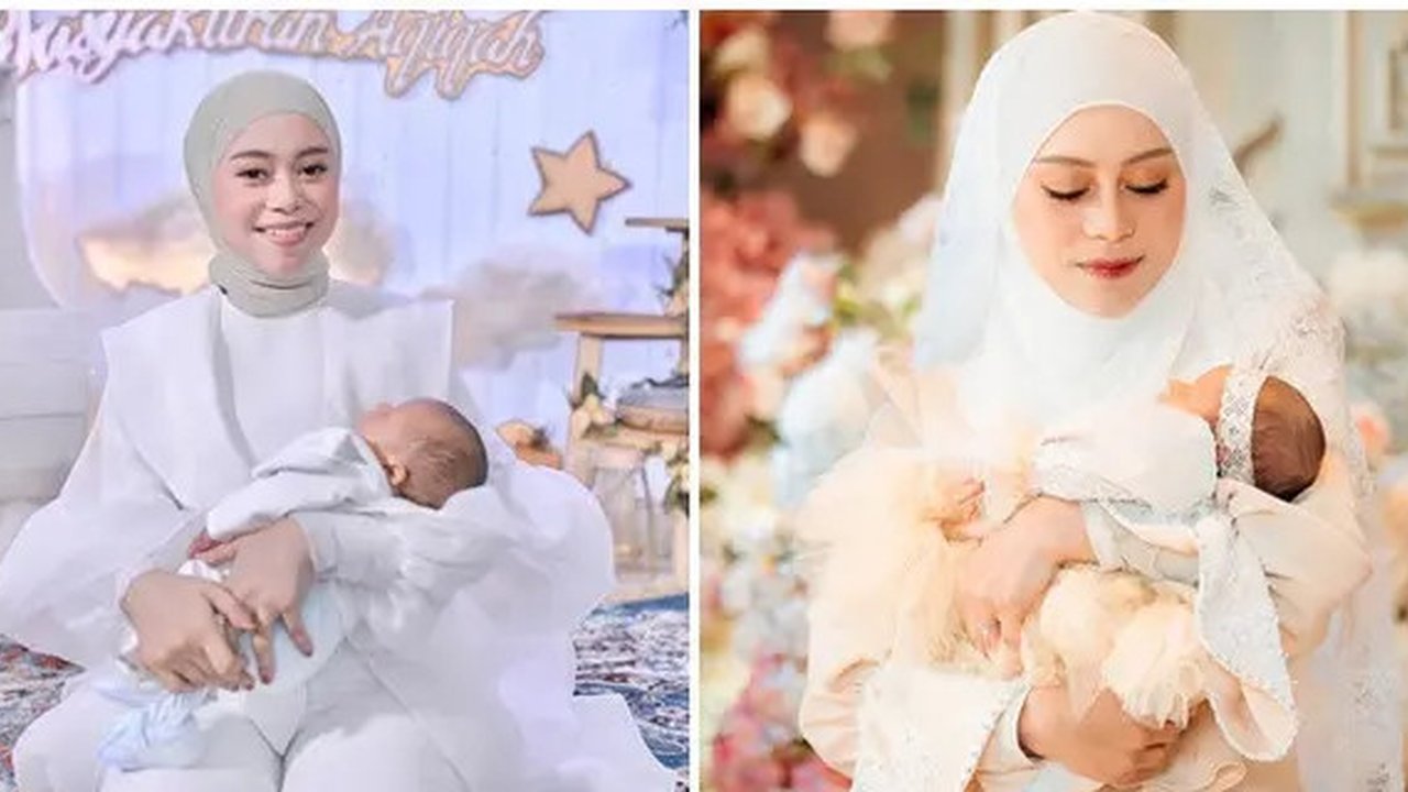 Potret Beda Penampilan Lesti Kejora di Akikah Anak Pertama dan Kedua. (Sumber: Instagram/lestikejora)