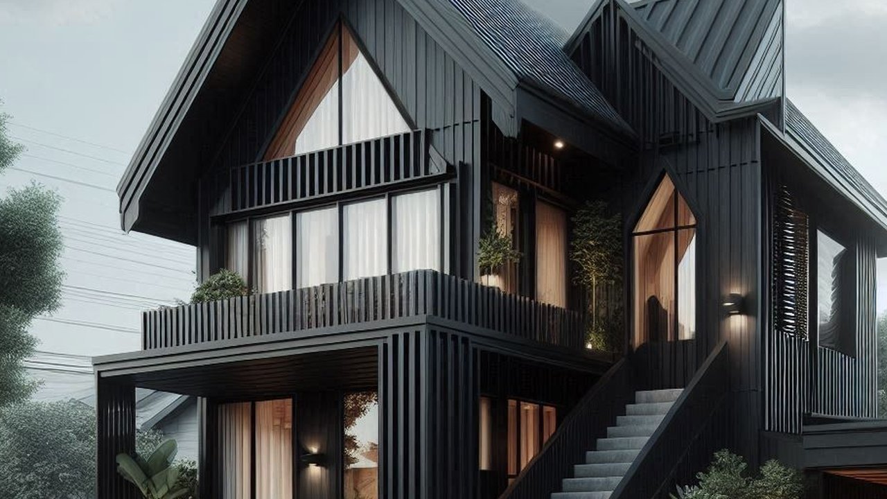 Desain RUmah Kayu 2 Lantai yang Estetik dan Adem