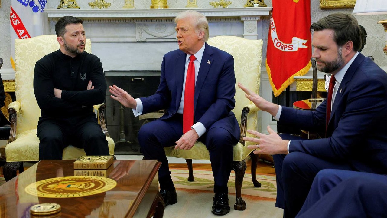 Presiden AS Donald Trump bertemu dengan Presiden Ukraina Volodymyr Zelenskiy di Gedung Putih di Washington, D.C, AS, (28/02/2025)