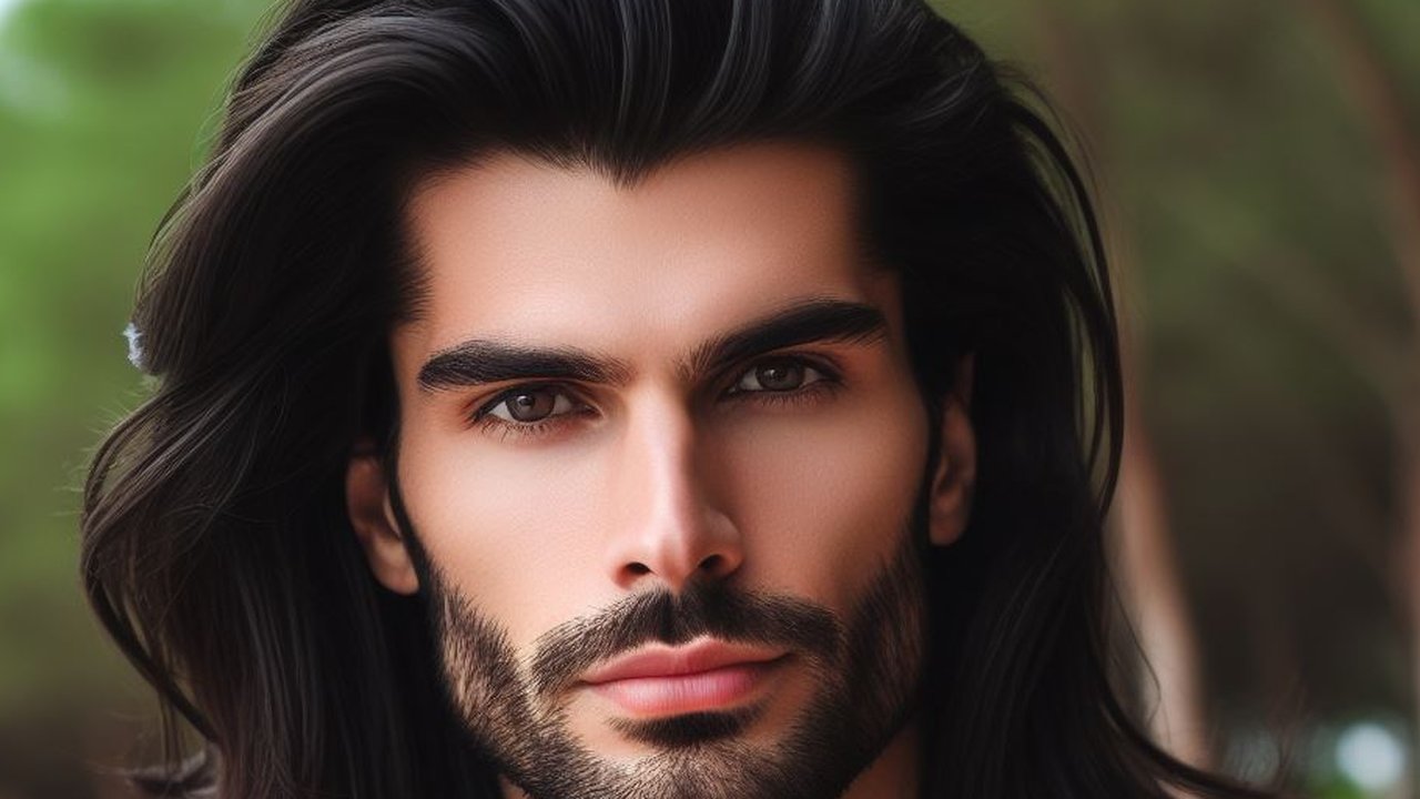 Ilustrasi Pria Berrambut Lebat