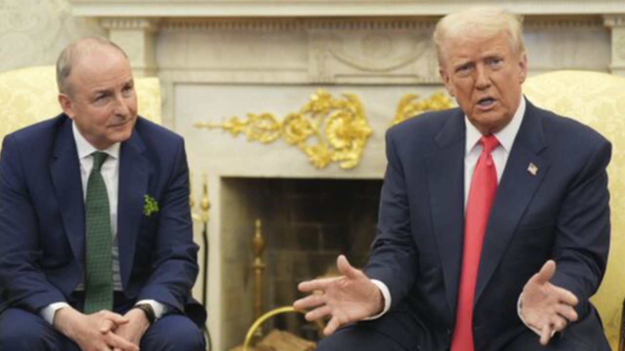 trump dan pm irlandia micheal martin